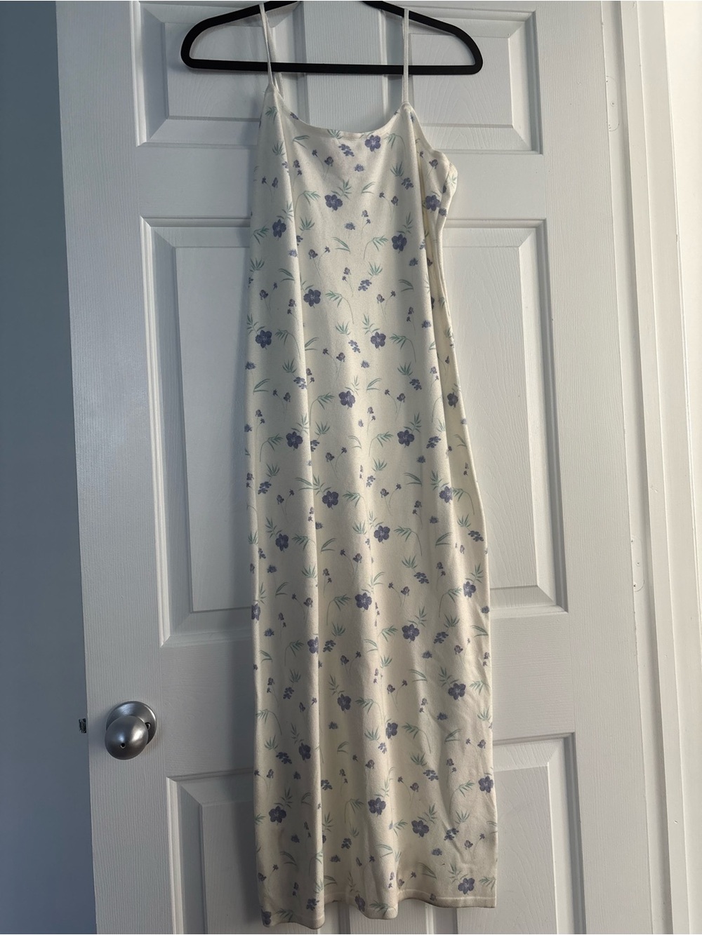 Le Lis Pointelle Floral Printed Knit Midi Dress size large